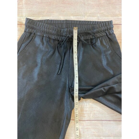 Maison D'Ameli Women's Straight Leg Faux Leather Joggers - Small - Picture 6 of 11